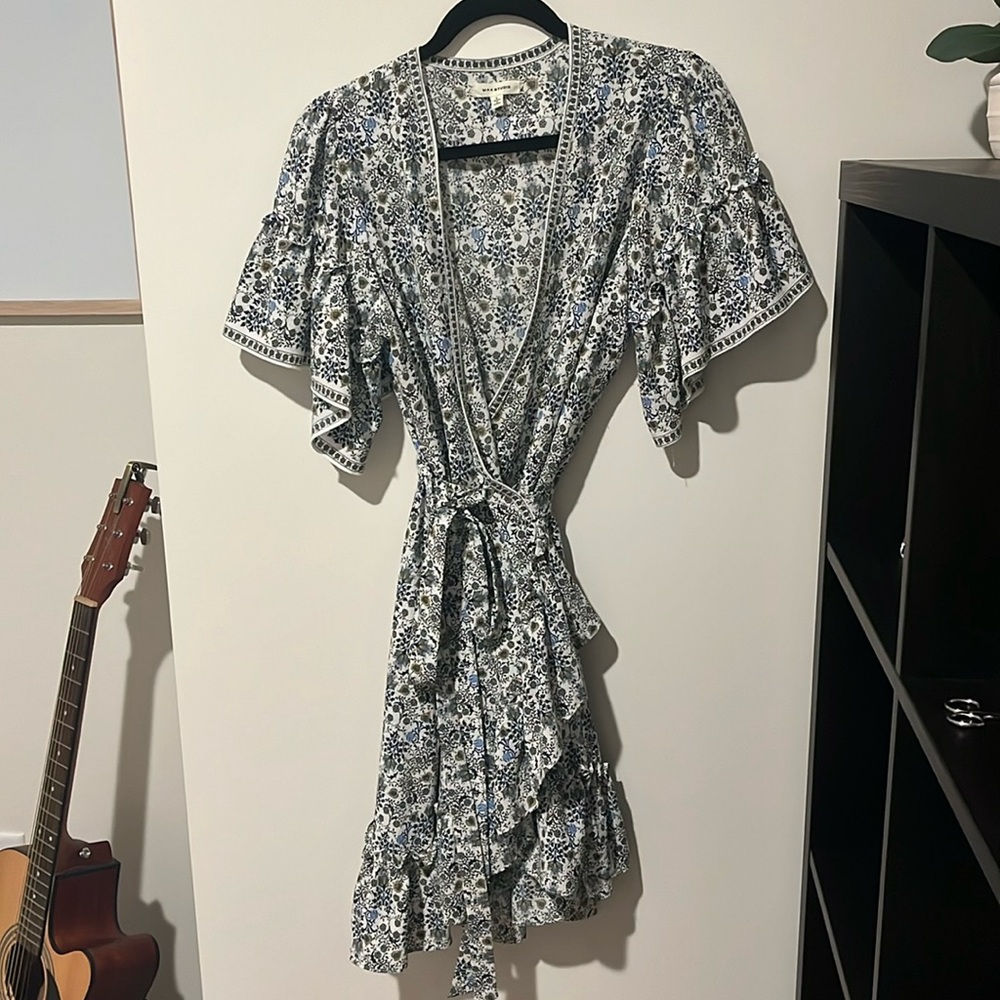 Max Studio floral wrap dress